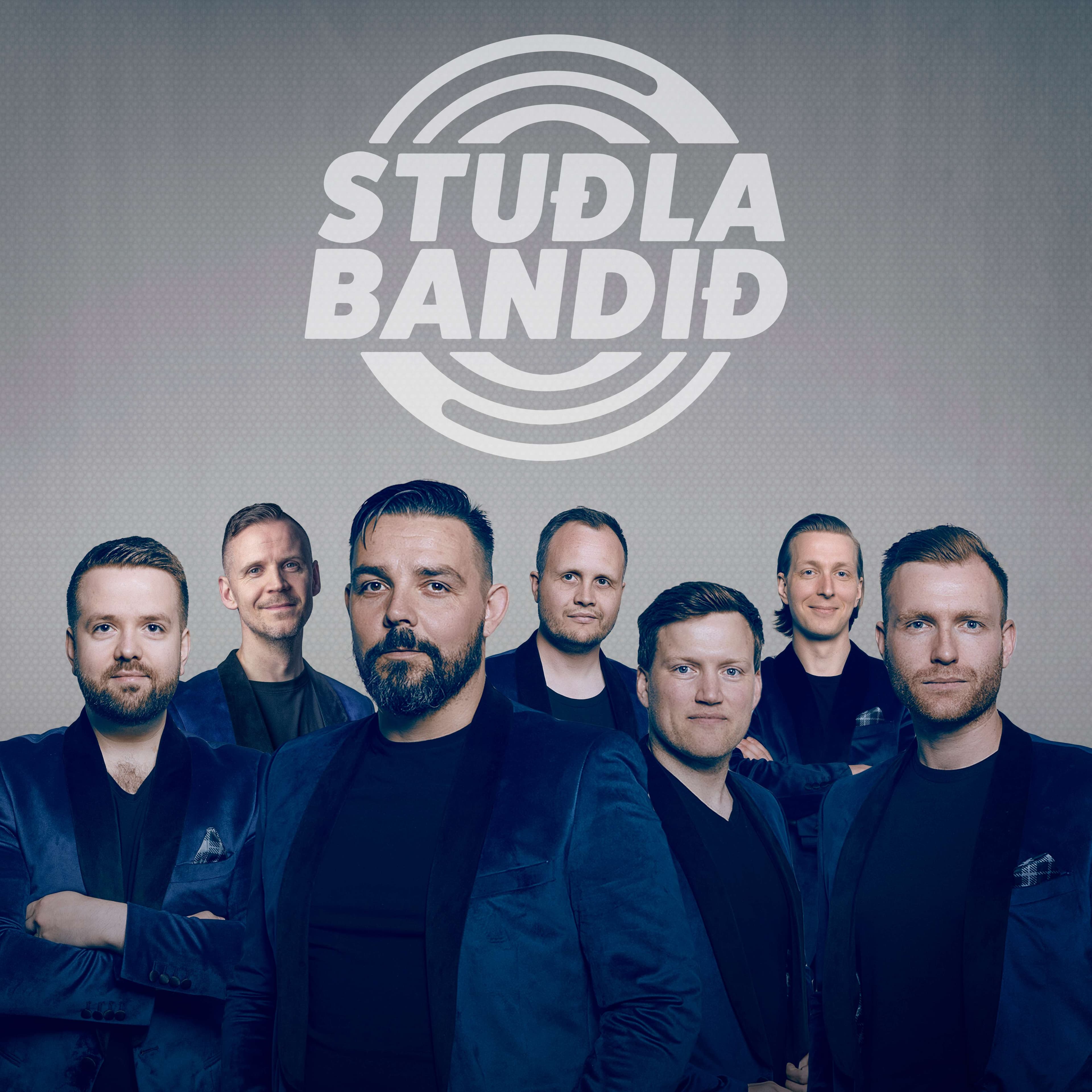 Stuðlabandið - Hópmynd með lógó